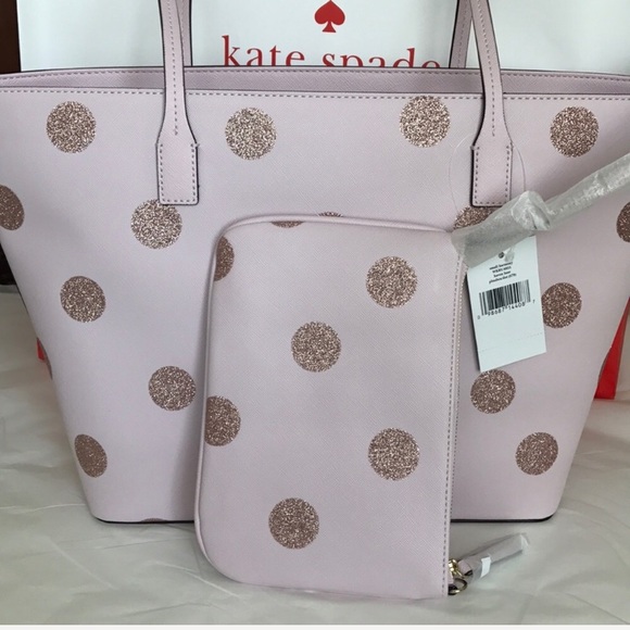 💦🏝Kate Spade Tote 🏝shoulder bag & pouch/large - Picture 7 of 7